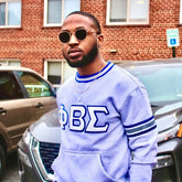 Phi Beta Sigma White Letter Chenille Crewneck